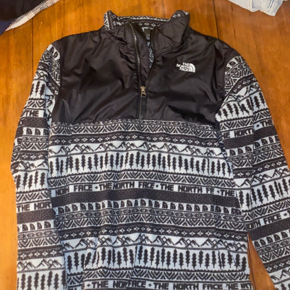 The North Face Girls XL (18) Denali 1/4 Zip Fleece Aztec Mountain Print